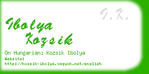 ibolya kozsik business card